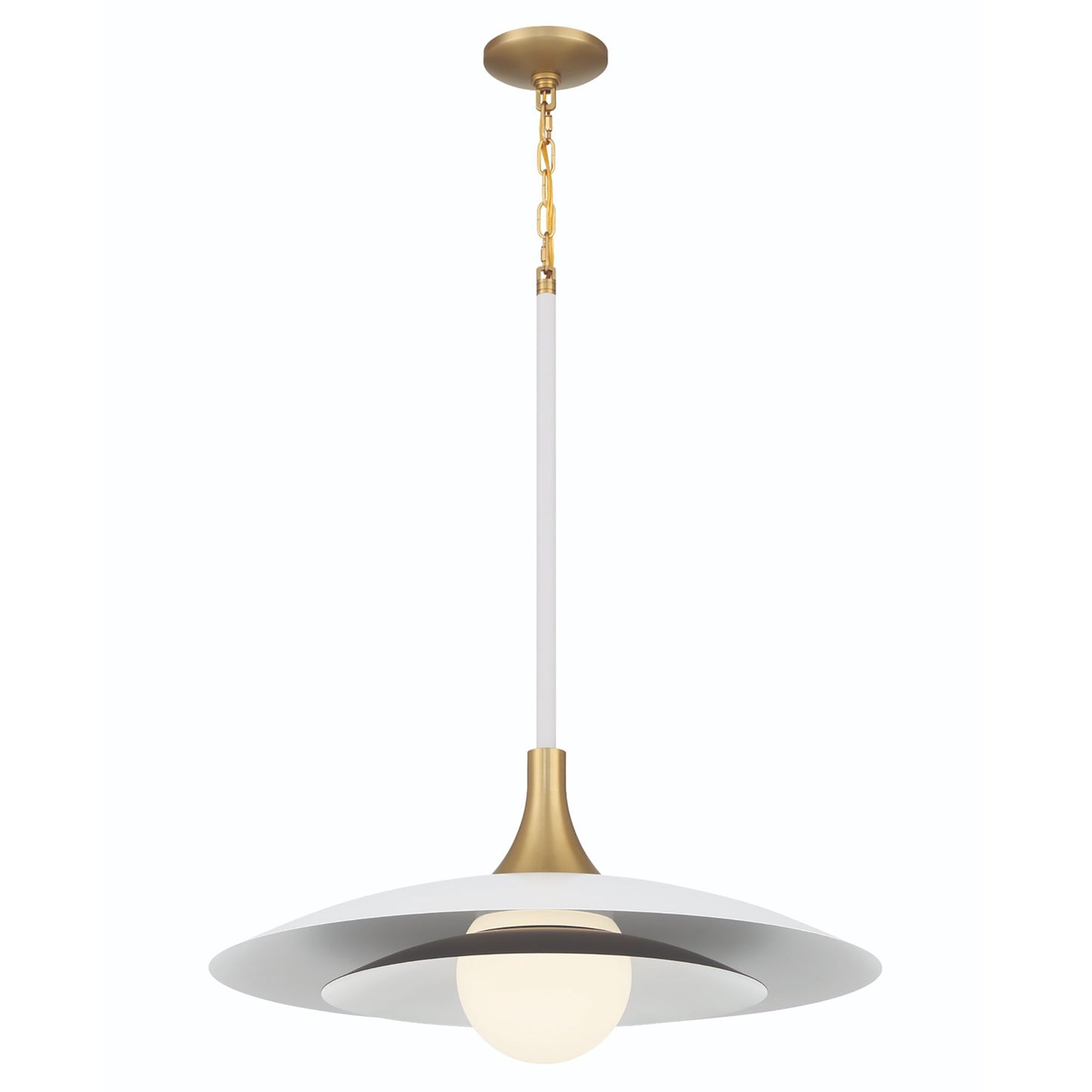 Welsh LED Pendant Light in White (Large).