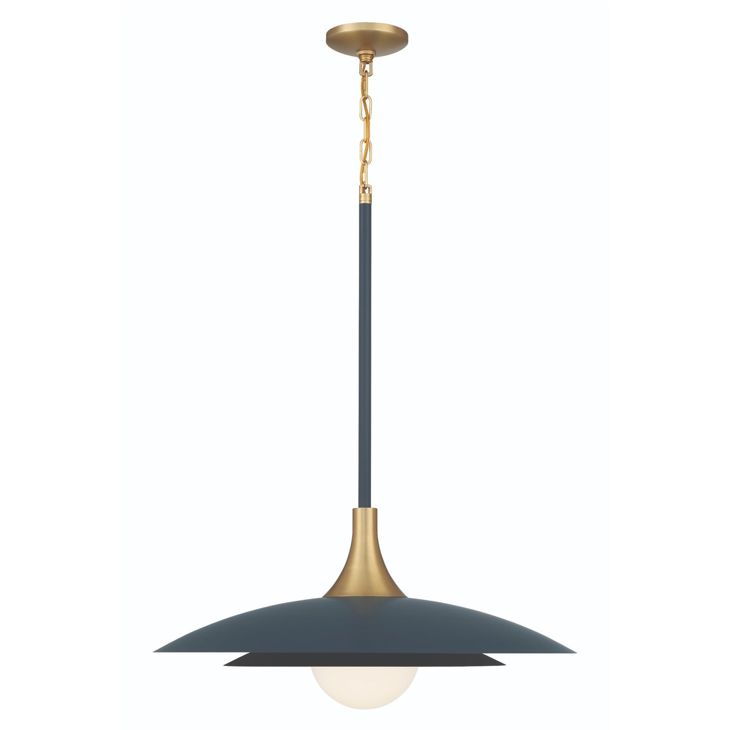 Welsh LED Pendant Light in Blue (Large).