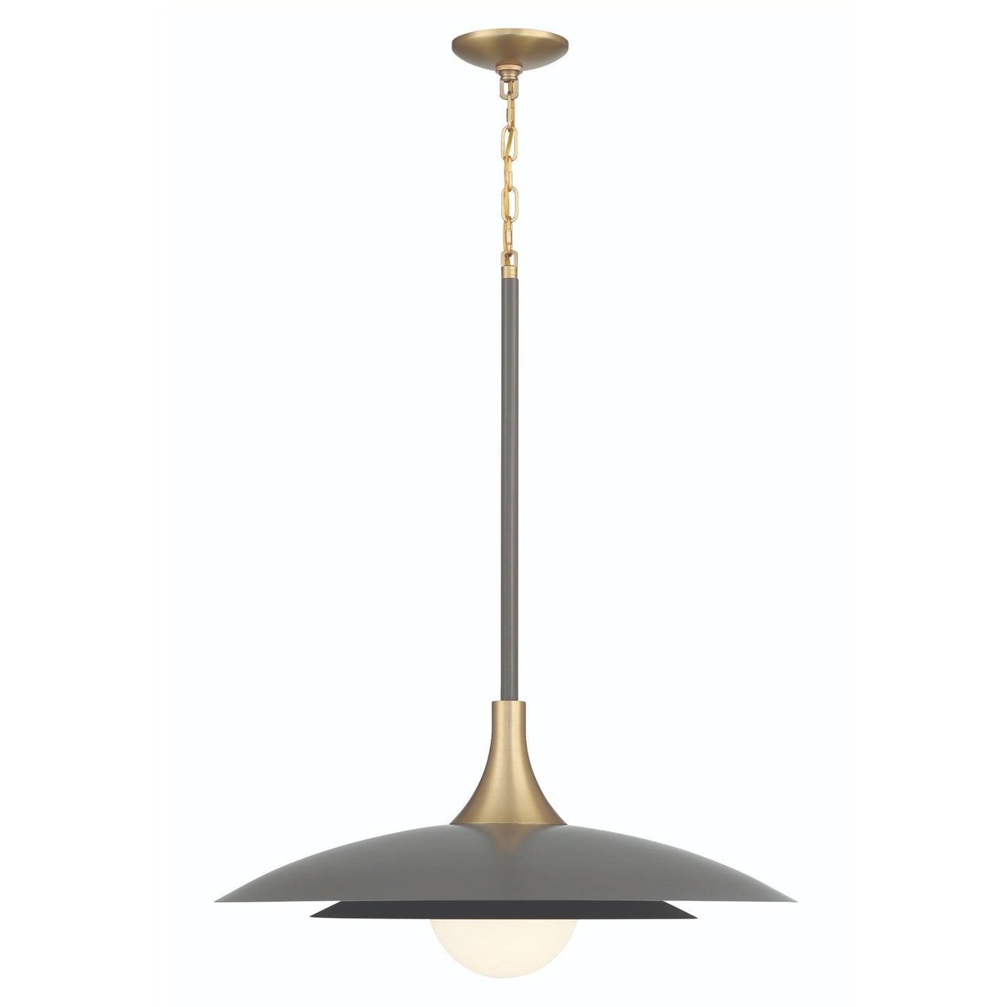 Welsh LED Pendant Light in Gray (Large).