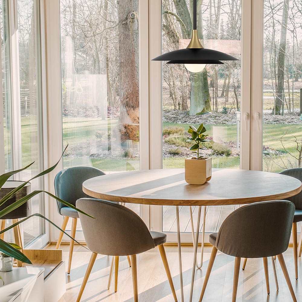 Welsh LED Pendant Light in living room.