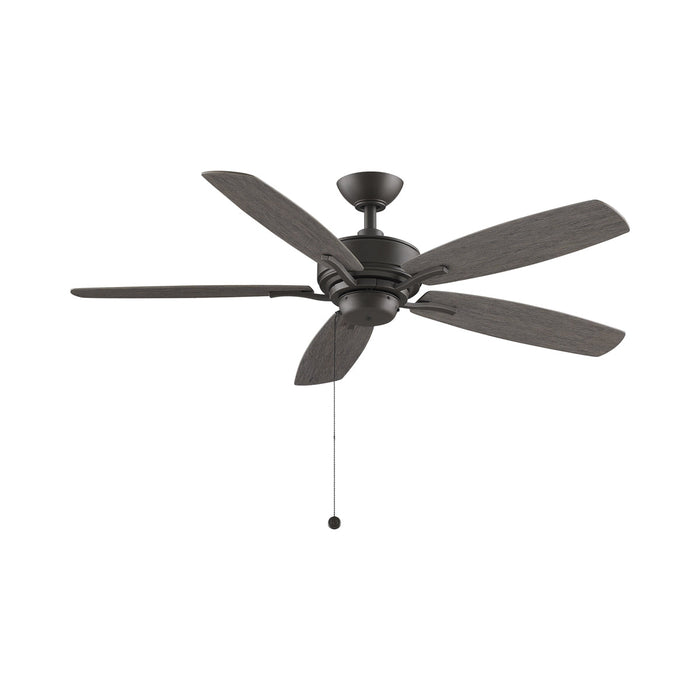 Aire Deluxe Indoor Ceiling Fan in Matte Greige (Weathered Wood) (Without Light Kit).