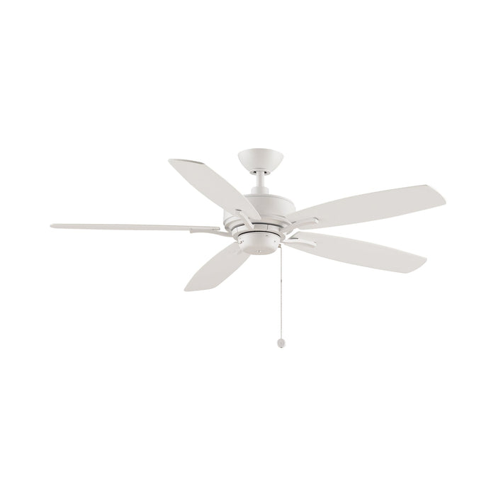 Aire Deluxe Indoor Ceiling Fan in Matte White (Matte White) (Without Light Kit).