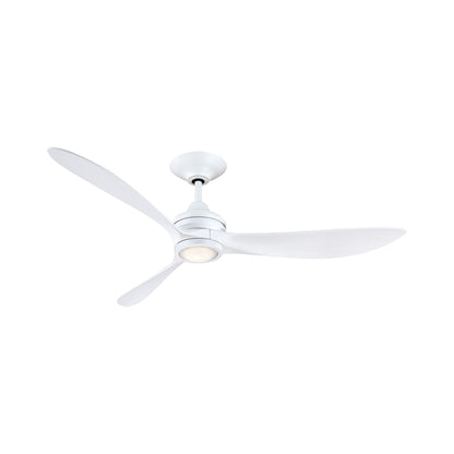 Aviara Indoor / Outdoor LED Ceiling Fan in Matte White/White Washed.