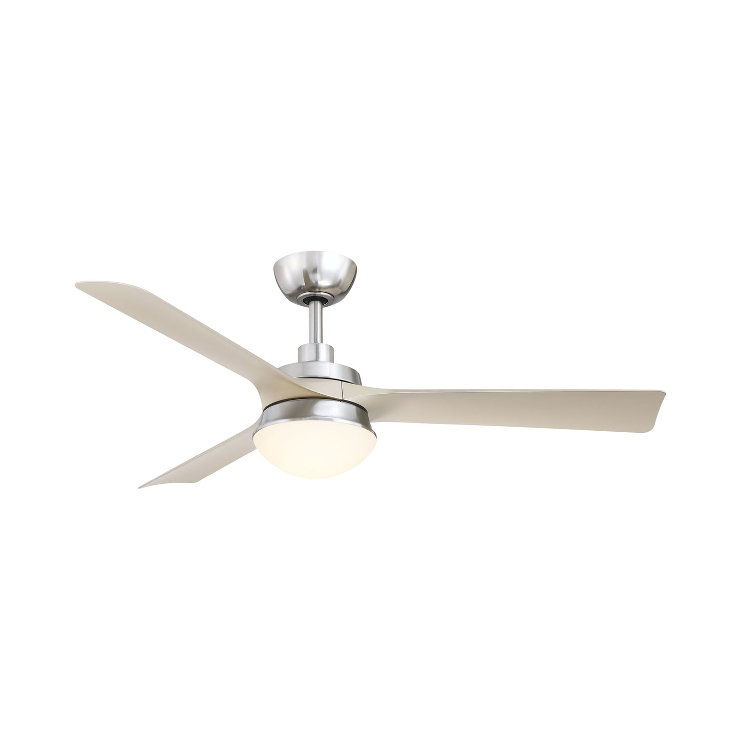 Barlow Indoor / Outdoor LED Ceiling Fan in Brushed Nickel.