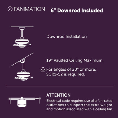 Brawn Indoor / Outdoor LED Ceiling Fan in Detail.