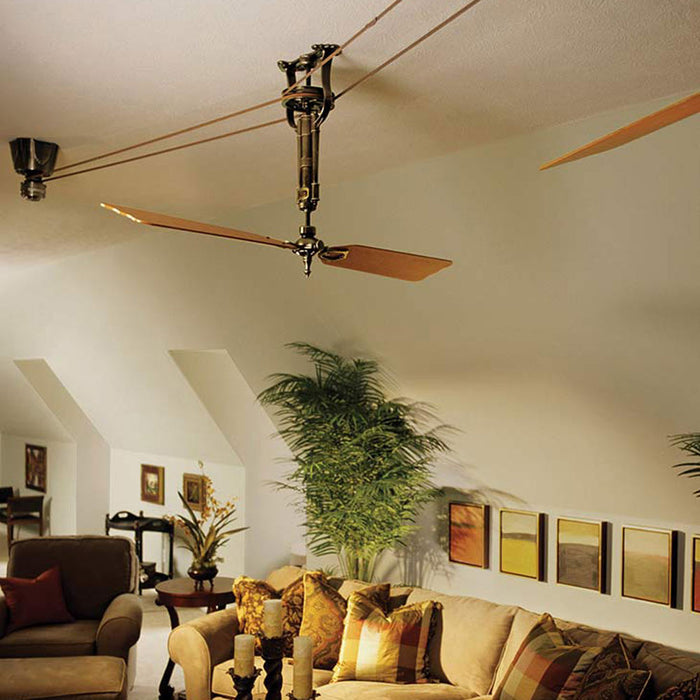 Brewmaster 56 Inch Indoor Ceiling Fan in living room.