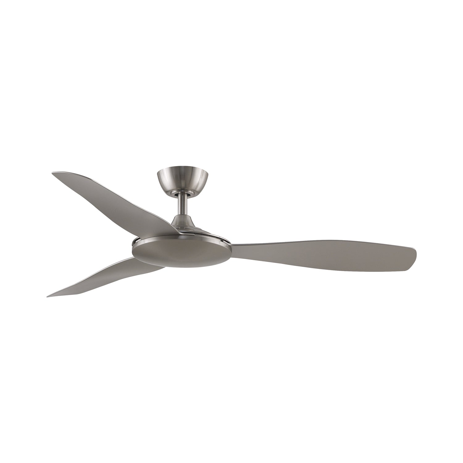 GlideAire Outdoor Ceiling Fan in Brushed Nickel.