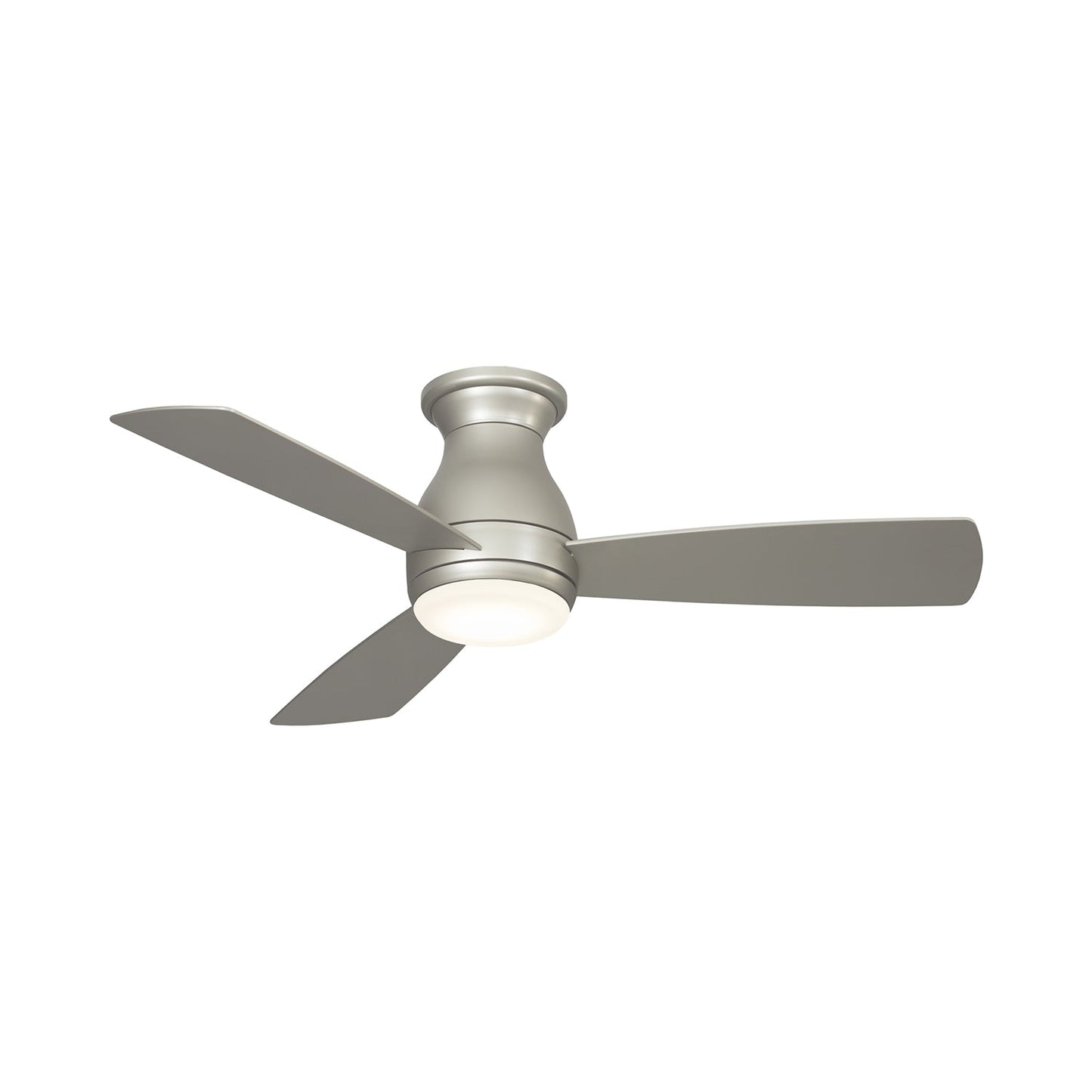 Hugh Outdoor LED Ceiling Fan in Brushed Nickel (44-Inch).