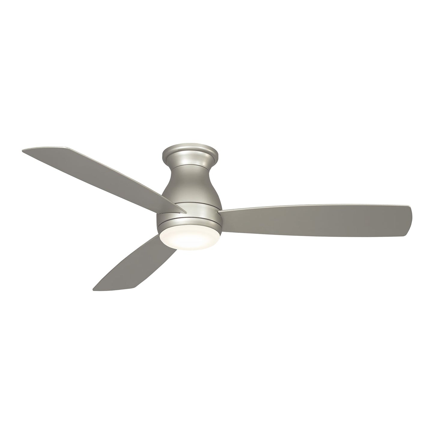 Hugh Outdoor LED Ceiling Fan in Brushed Nickel (52-Inch).