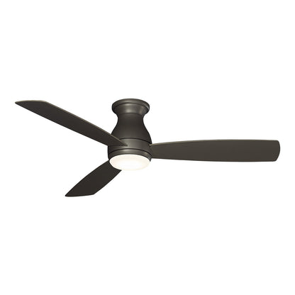 Hugh Outdoor LED Ceiling Fan in Matte Greige (52-Inch).