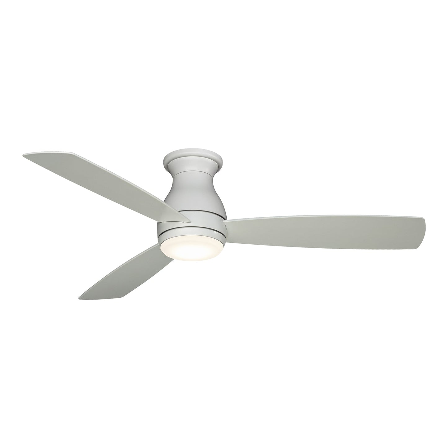 Hugh Outdoor LED Ceiling Fan in Matte White (52-Inch).