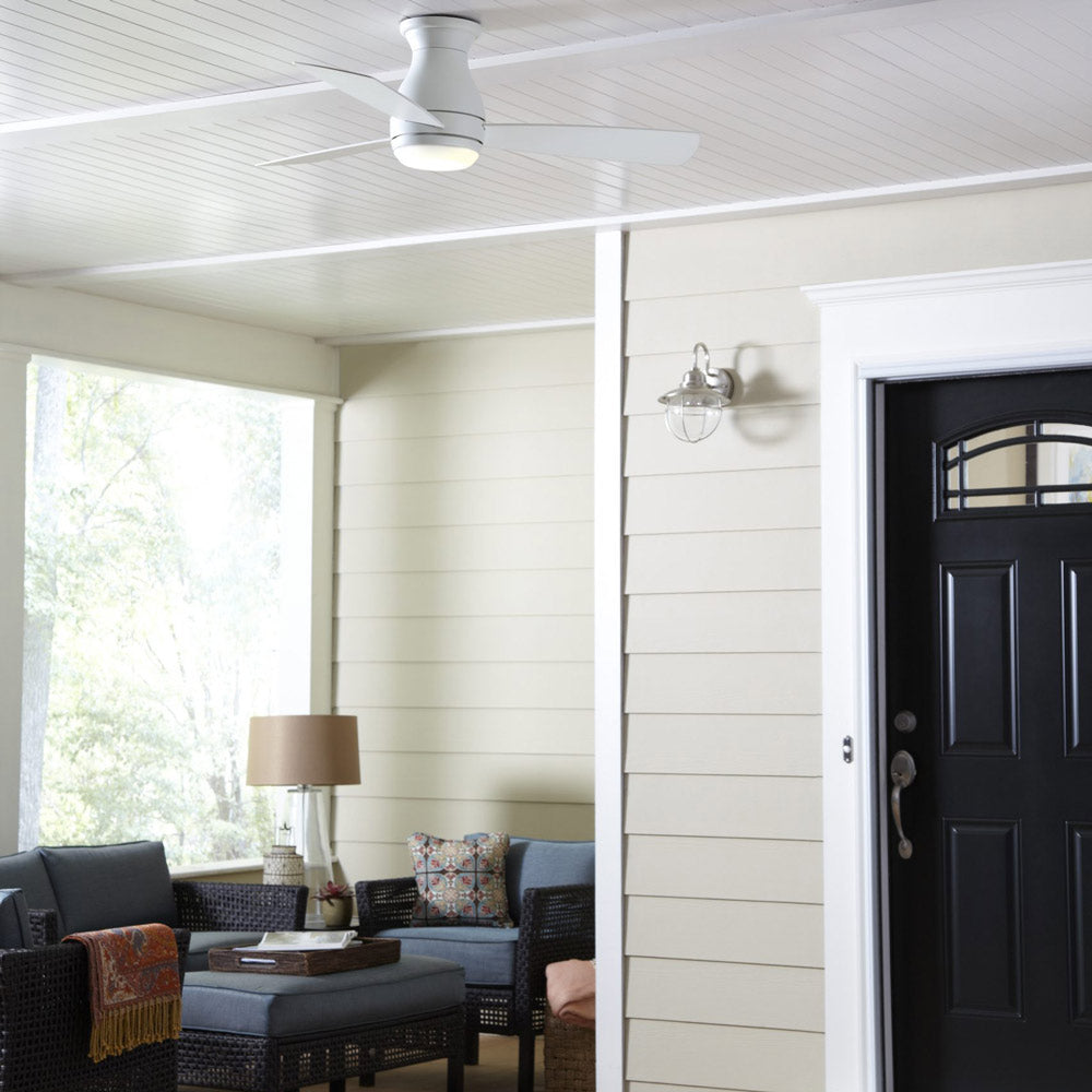 Hugh Outdoor LED Ceiling Fan in living room.