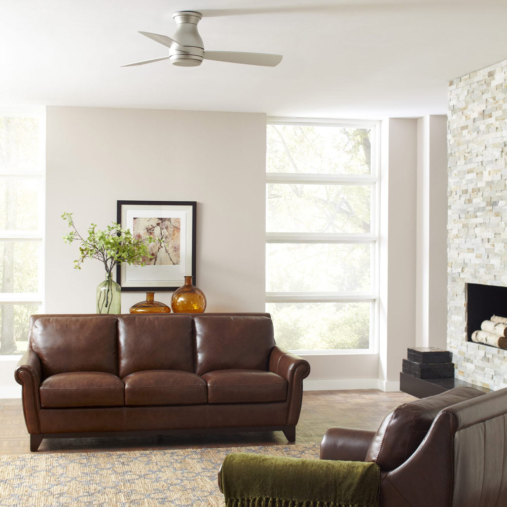 Hugh Outdoor LED Ceiling Fan in living room.