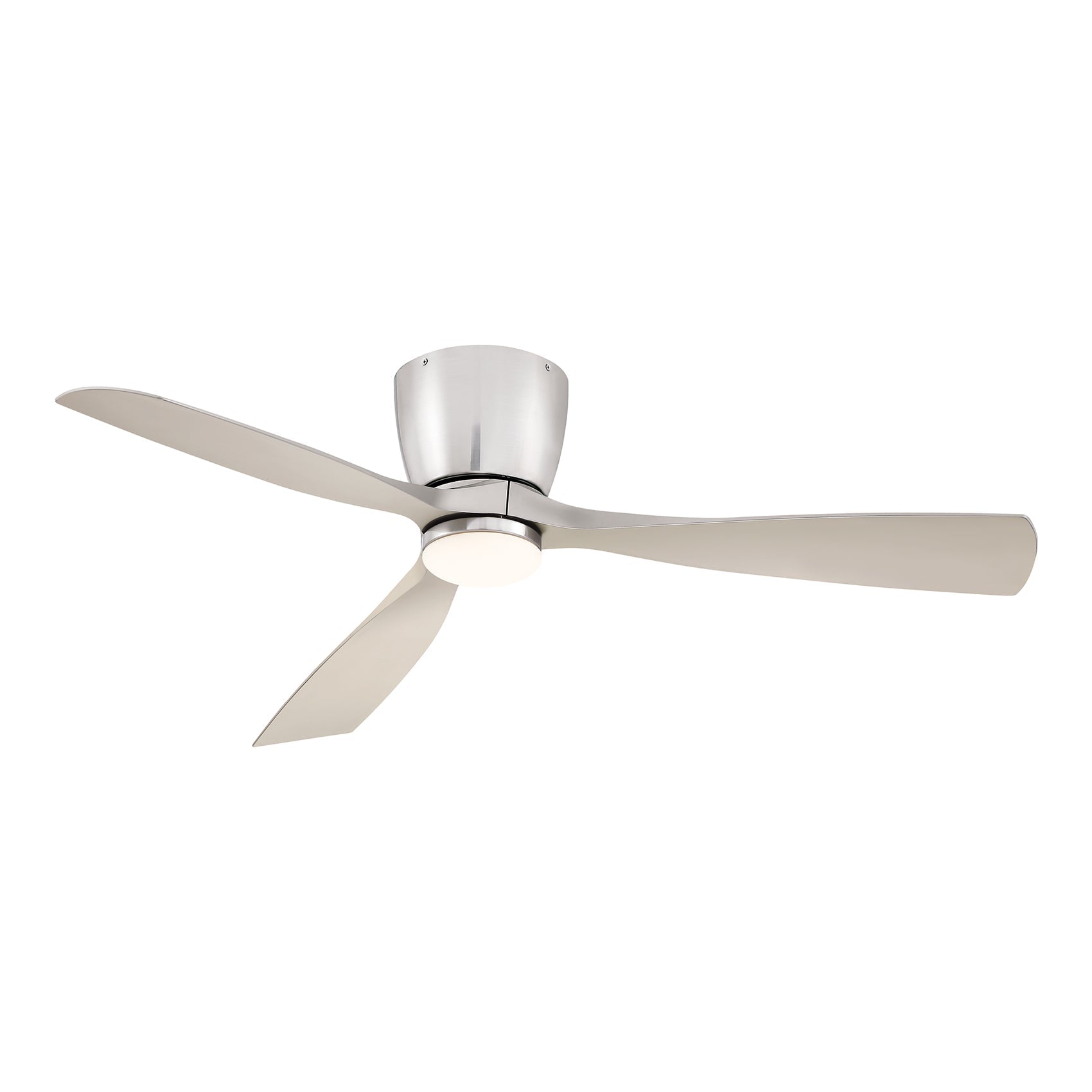 Klinch Outdoor LED Ceiling Fan in Brushed Nickel (52-Inch).