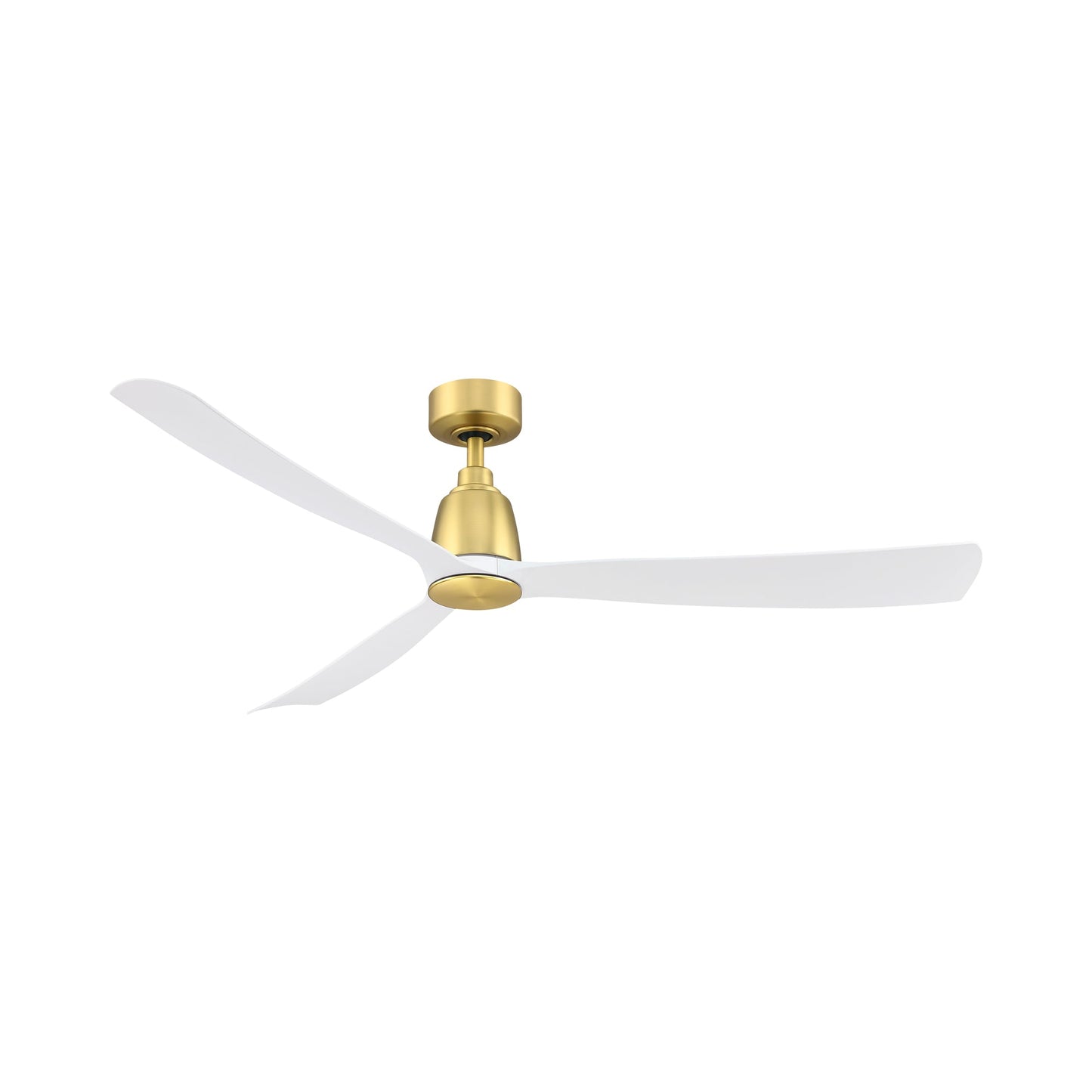 Kute Indoor / Outdoor Ceiling Fan in Brushed Satin Brass (60-Inch).