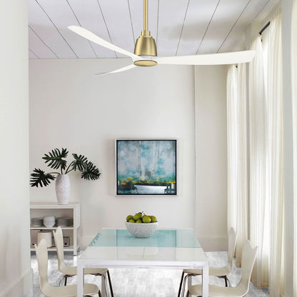 Kute Indoor / Outdoor Ceiling Fan in dining room.
