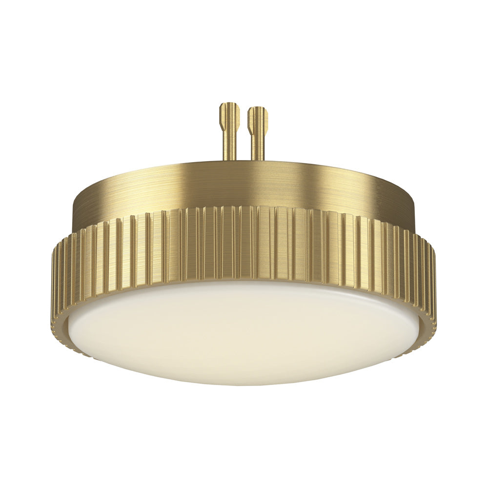 Kute Knurled LED Light Kit in Brushed Satin Brass.