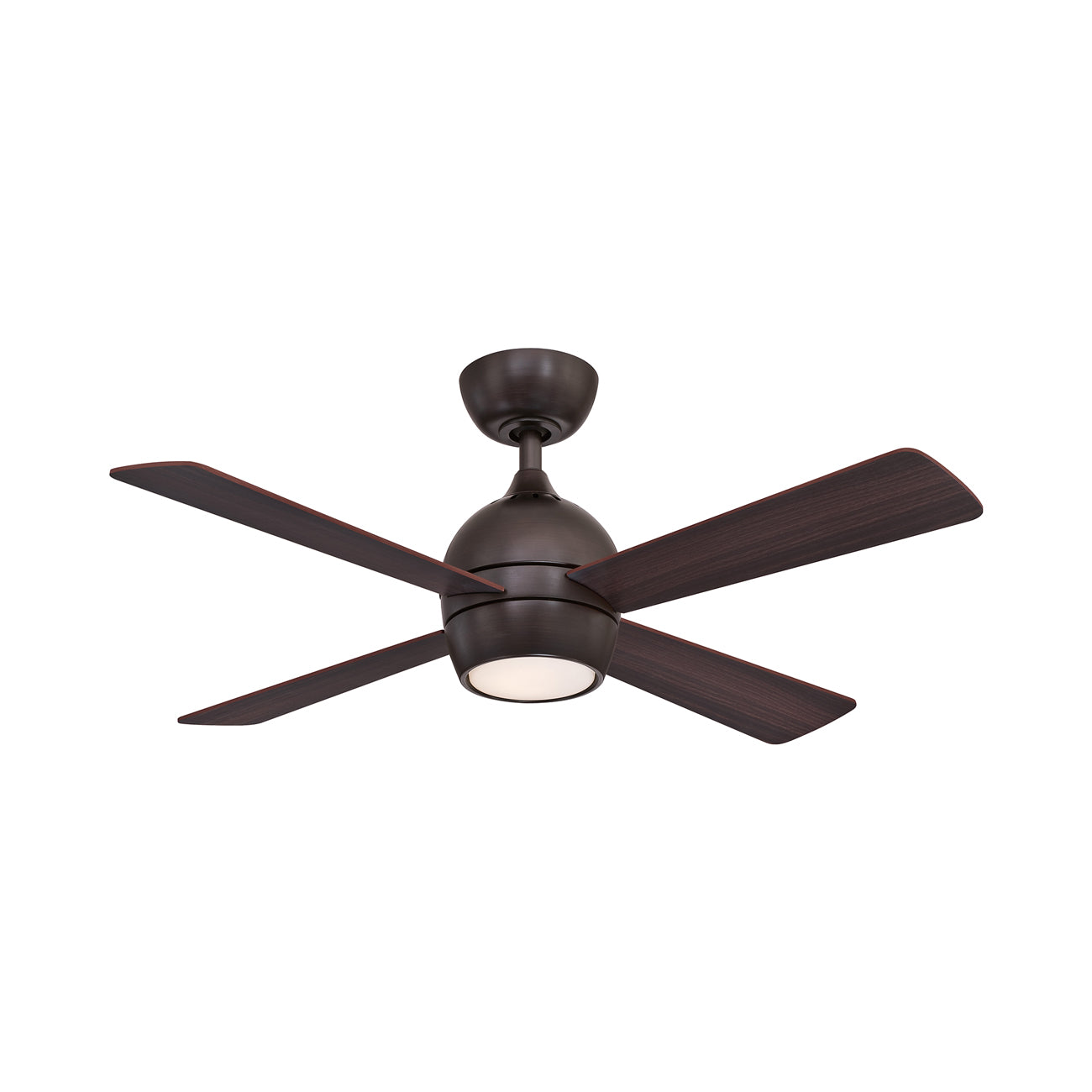 Kwad Indoor LED Ceiling Fan in Dark Bronze (44-Inch).