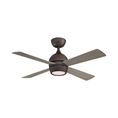 Kwad Indoor LED Ceiling Fan in Matte Greige (44-Inch).