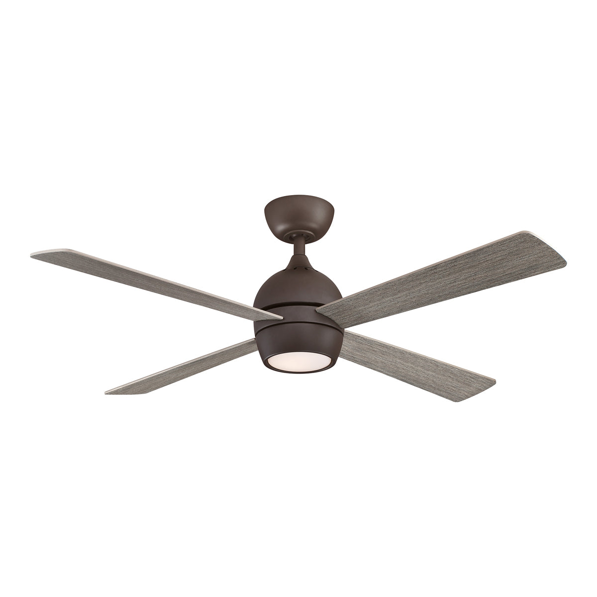 Kwad Indoor LED Ceiling Fan in Matte Greige (52-Inch).