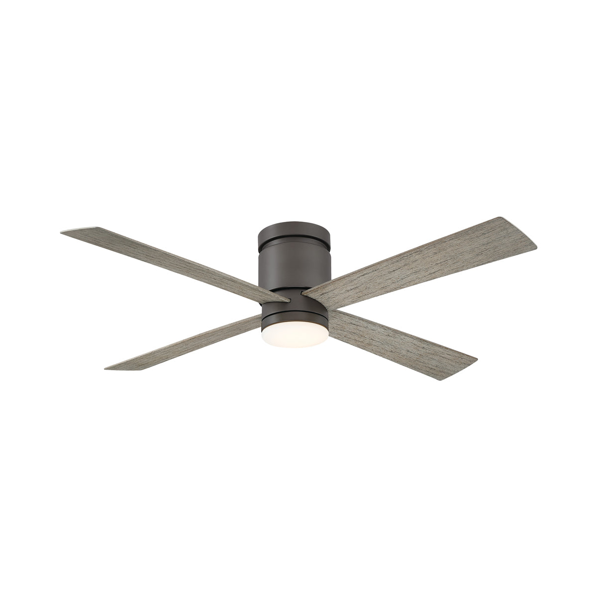 Kwartet Outdoor LED Ceiling Fan in Matte Greige.