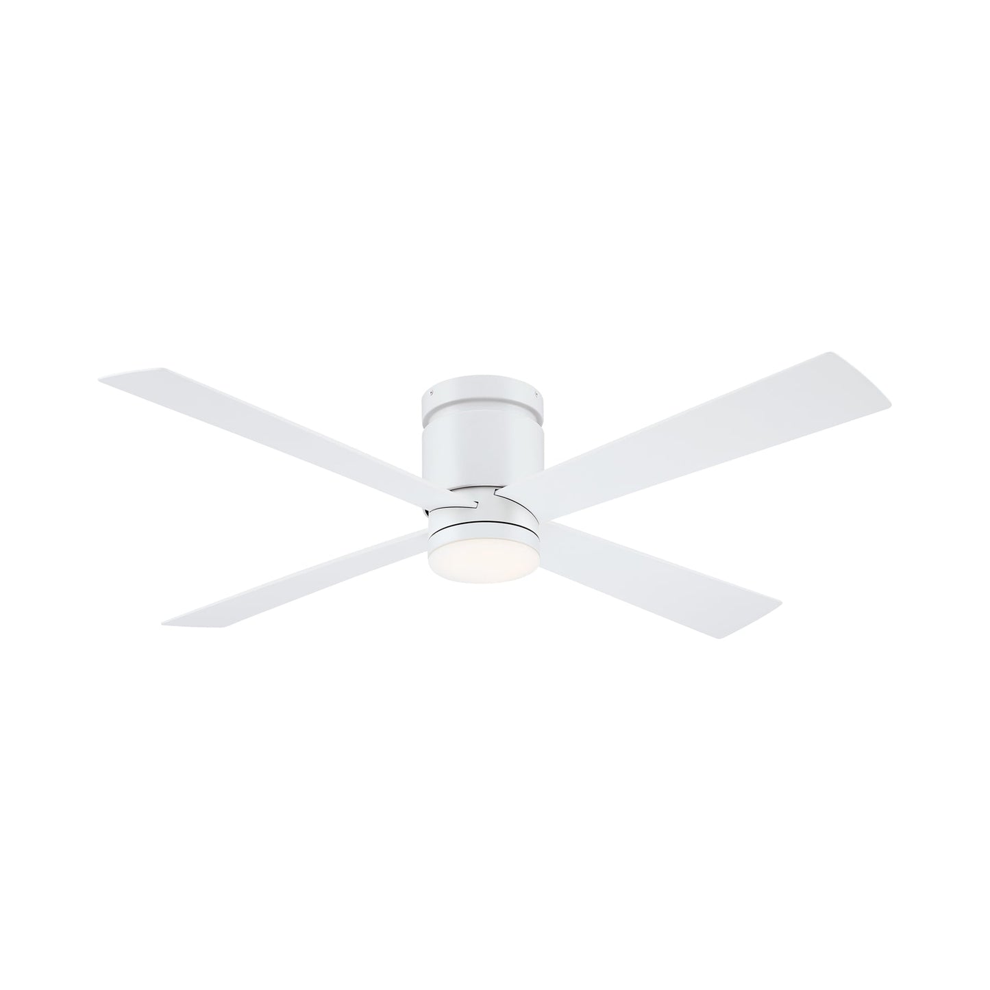 Kwartet Outdoor LED Ceiling Fan in Matte White.