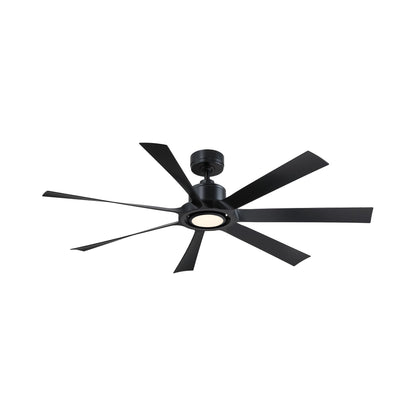 Lenzi Indoor / Outdoor LED Ceiling Fan in Black/Black.
