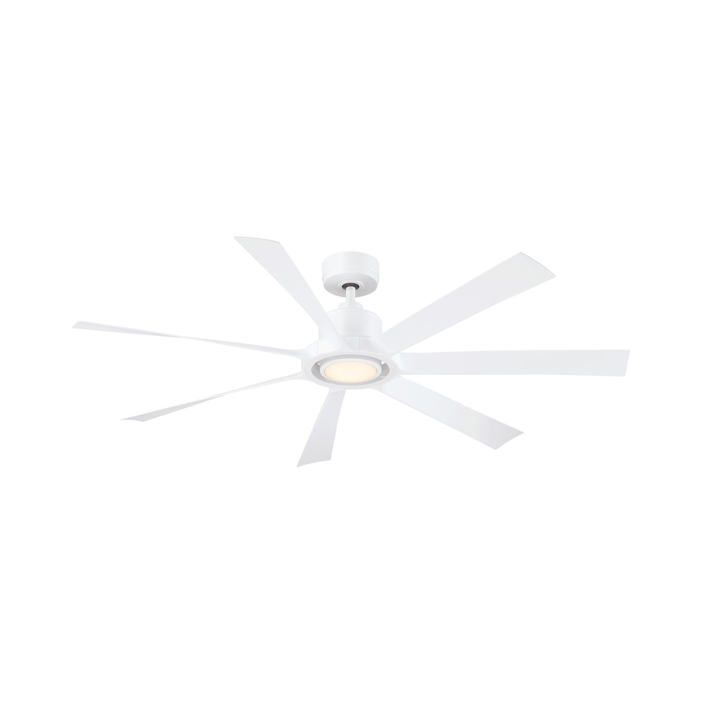 Lenzi Indoor / Outdoor LED Ceiling Fan in Matte White/Matte White.