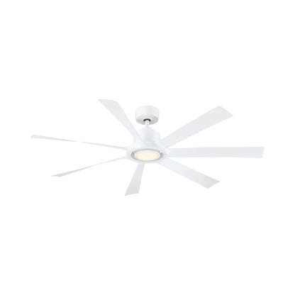 Lenzi Indoor / Outdoor LED Ceiling Fan in Matte White/Matte White.