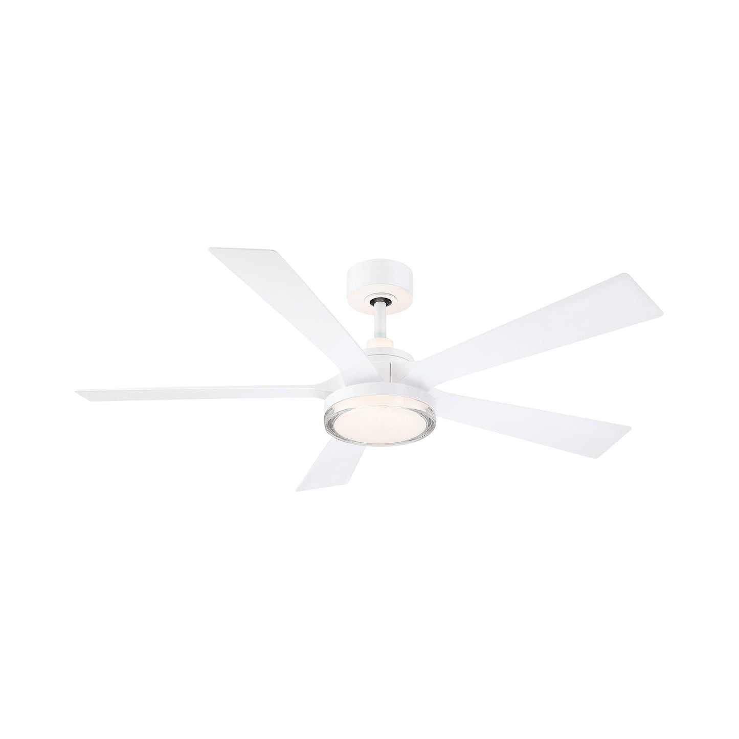 TorchAire Indoor / Outdoor LED Ceiling Fan in Matte White/Matte White (52-Inch).