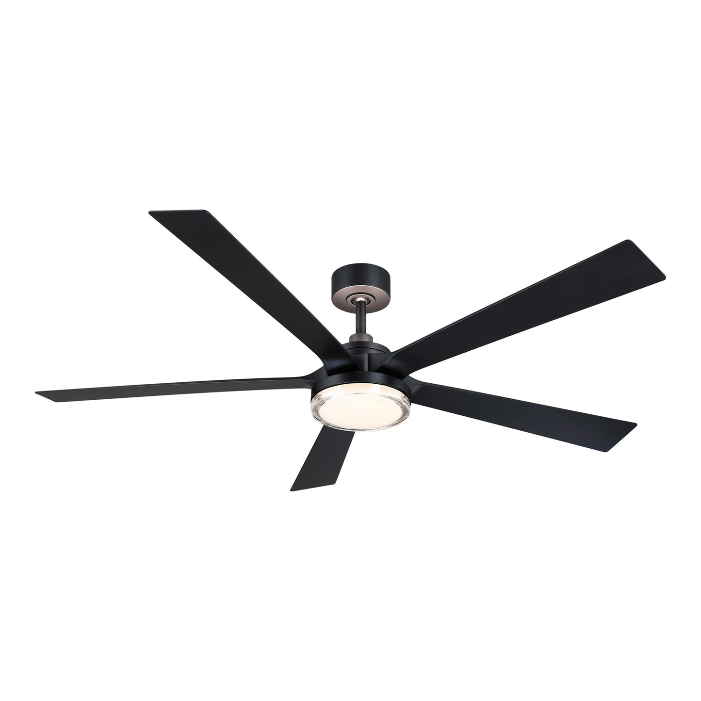 TorchAire Indoor / Outdoor LED Ceiling Fan in Black/Black (64-Inch).