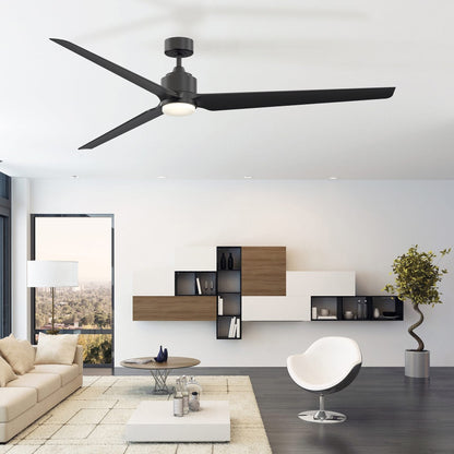 TriAire Custom 84" Ceiling Fan in living room.