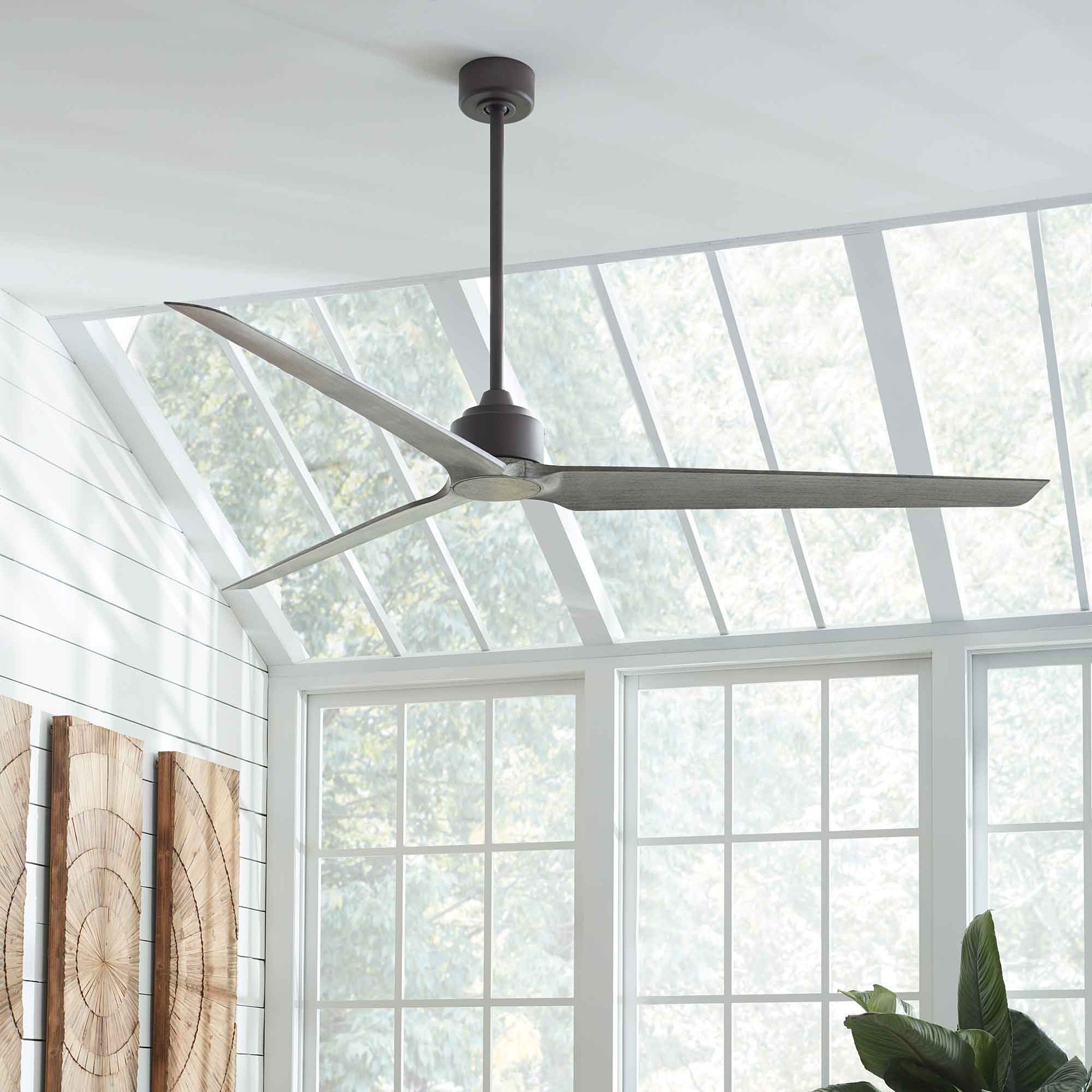 TriAire Custom 84" Ceiling Fan in living room.