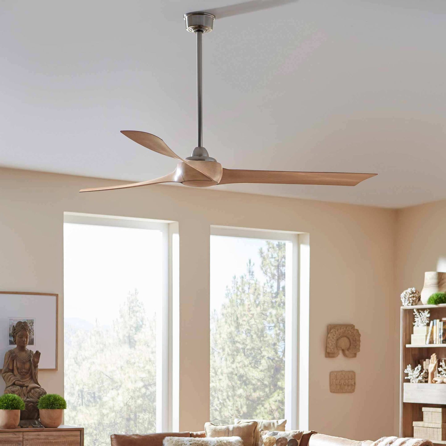 Wrap Custom 84 Inch Ceiling Fan in living room.