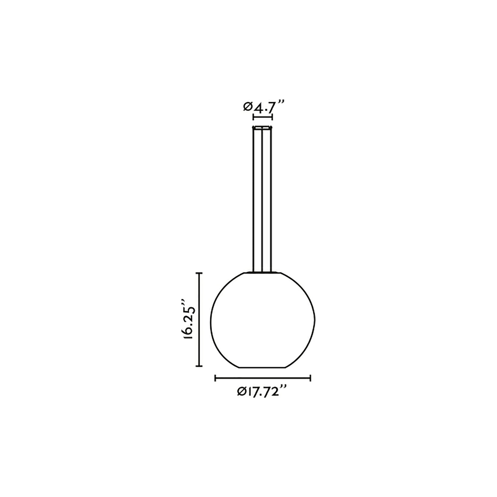 Aire Pendant Light - line drawing.