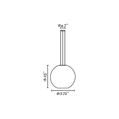 Aire Pendant Light - line drawing.