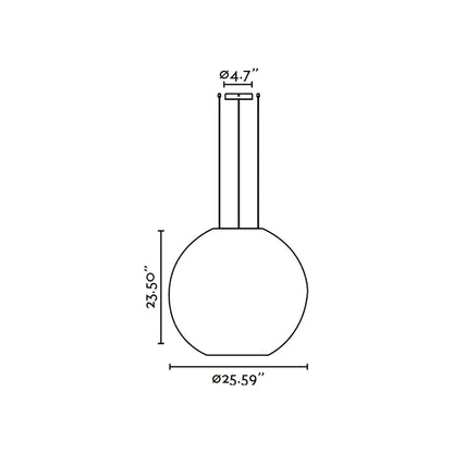 Aire Pendant Light - line drawing.