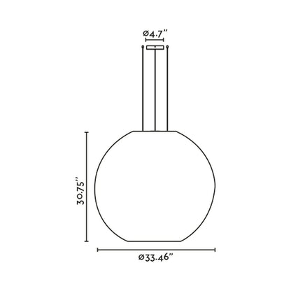 Aire Pendant Light - line drawing.
