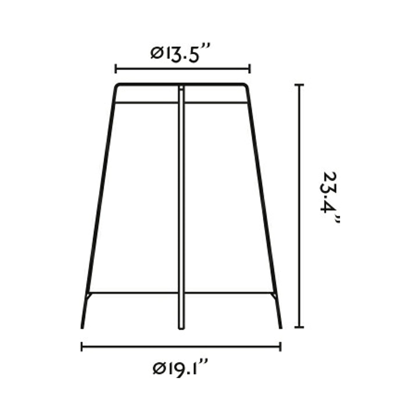 Akane Table Lamp - line drawing.