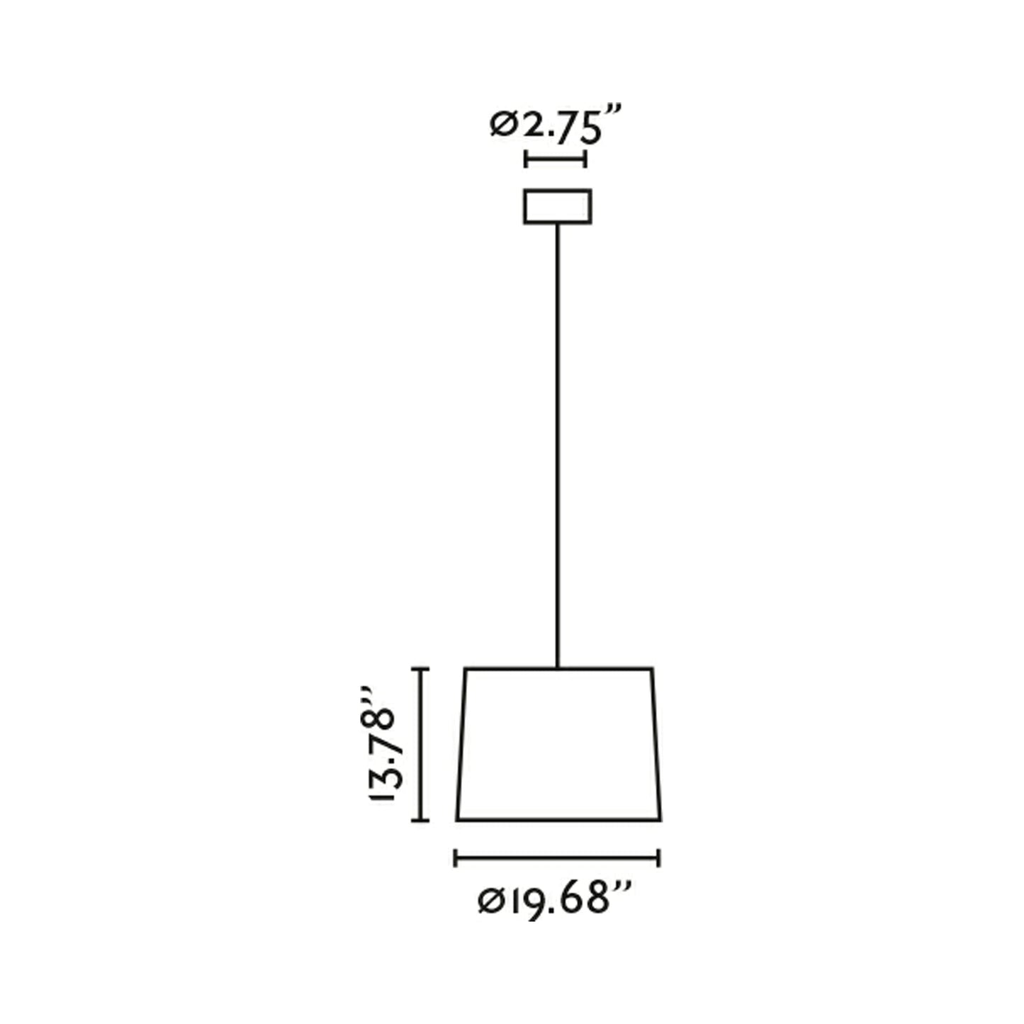 Conga Pendant Light - line drawing.