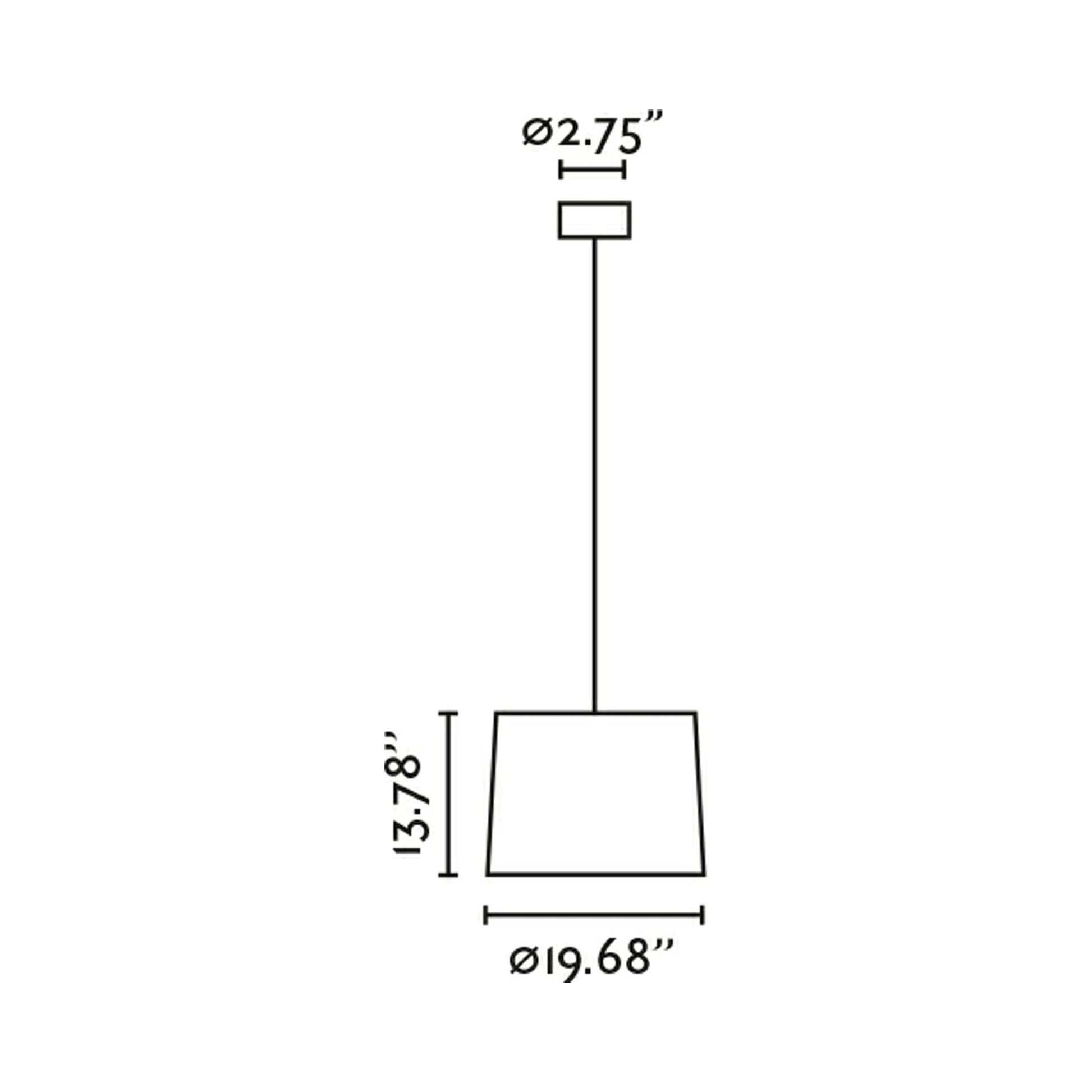 Conga Pendant Light - line drawing.