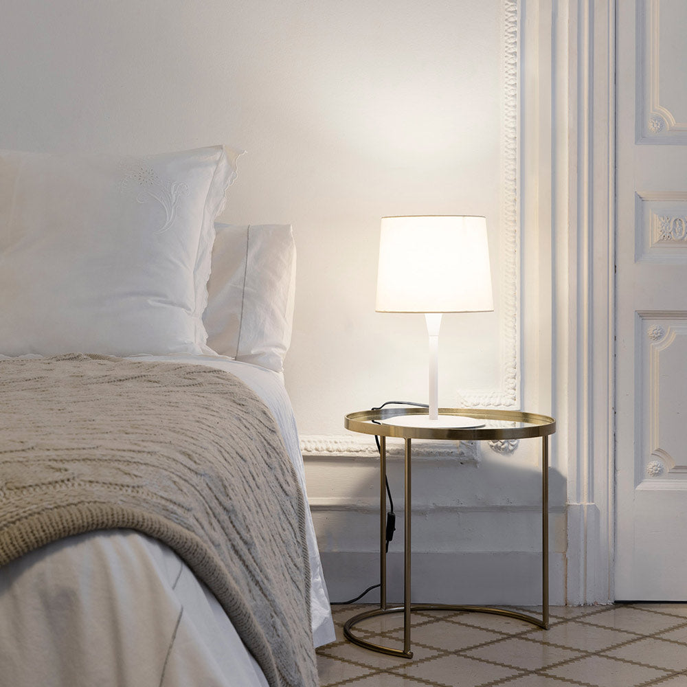 Conga Table Lamp in bedroom.