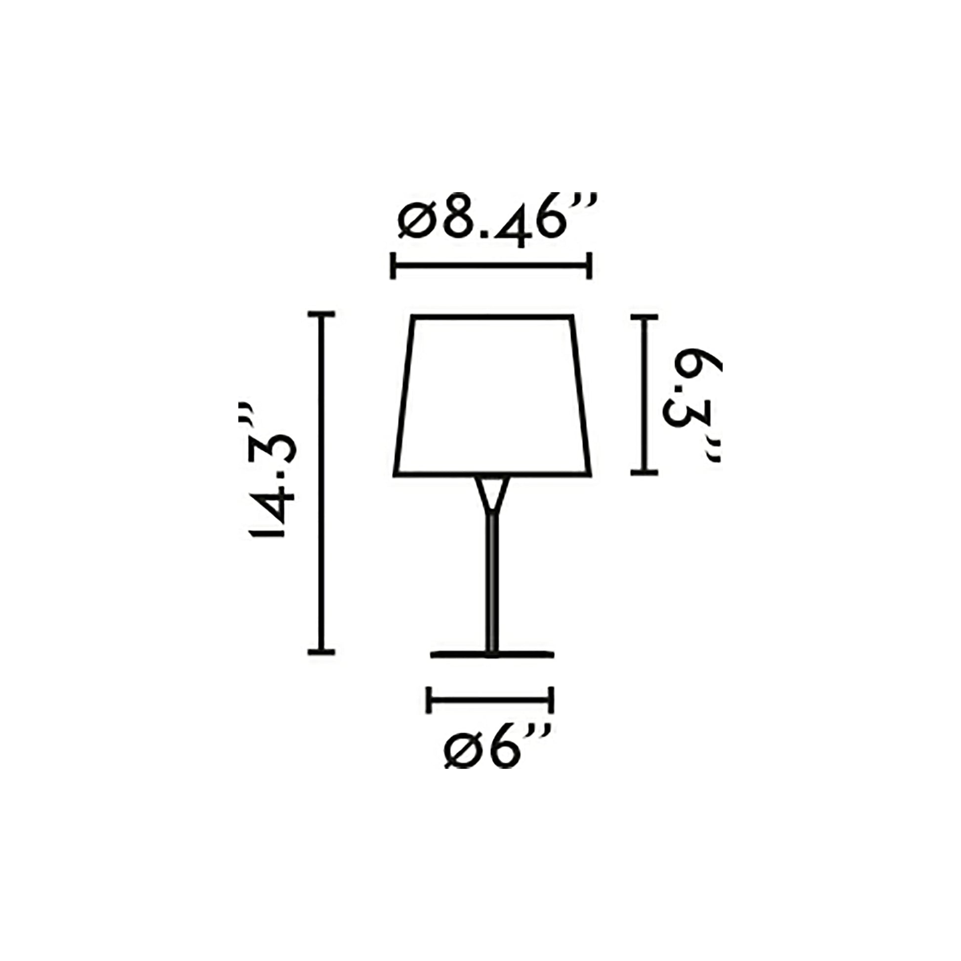 Conga Table Lamp - line drawing.
