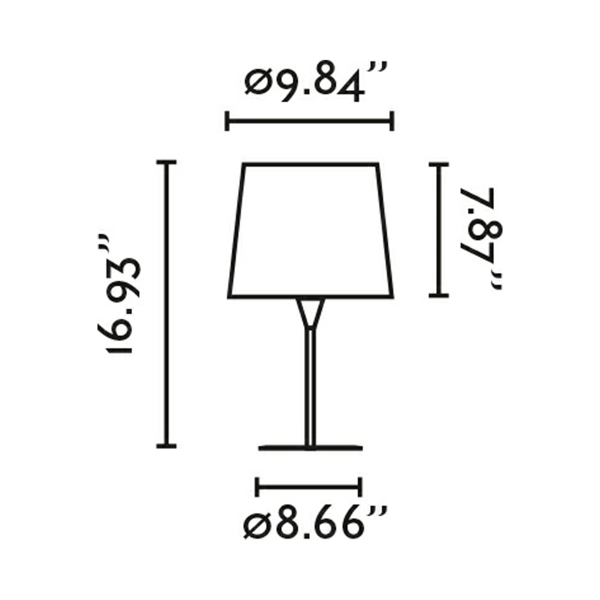 Conga Table Lamp - line drawing.
