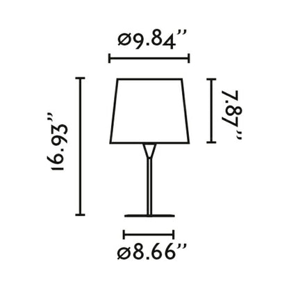 Conga Table Lamp - line drawing.