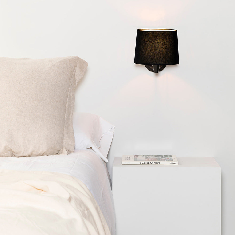 Conga Wall Light in bedroom.