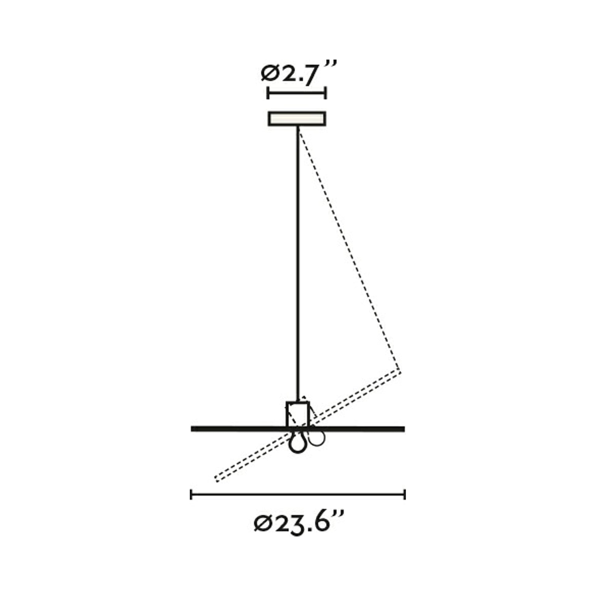 Costas Pendant Light - line drawing.