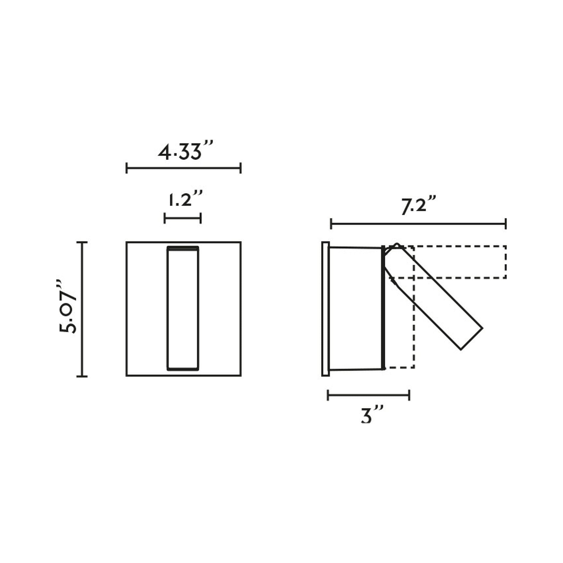 Cronos Wall Light - line drawing.