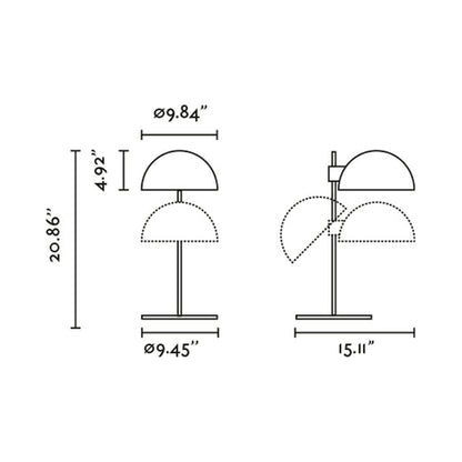 Dominica Table Lamp - line drawing.