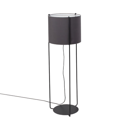 Drum Floor Lamp in Dark Grey.
